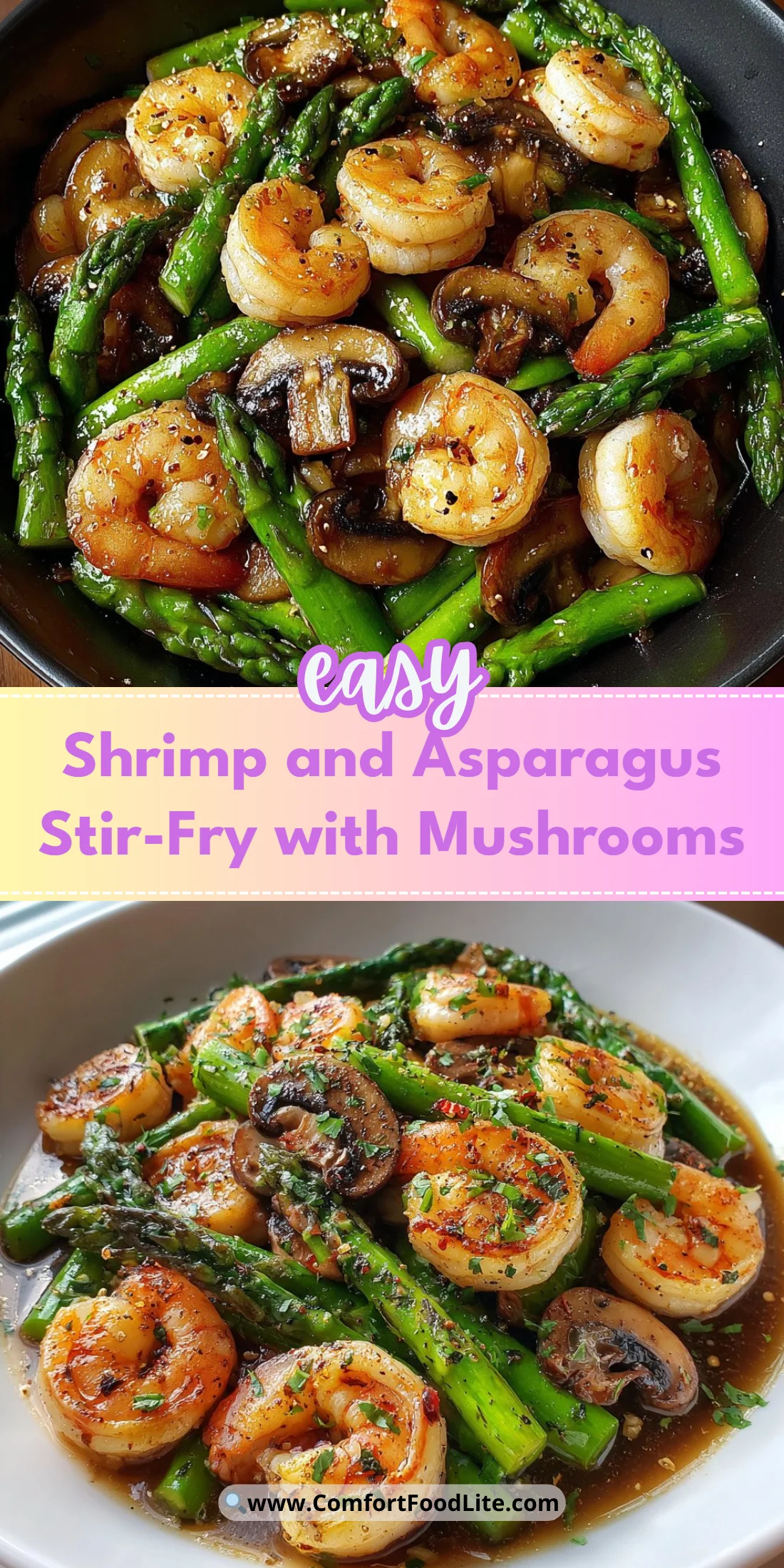 Shrimp and Asparagus Stir-Fry with Mushrooms