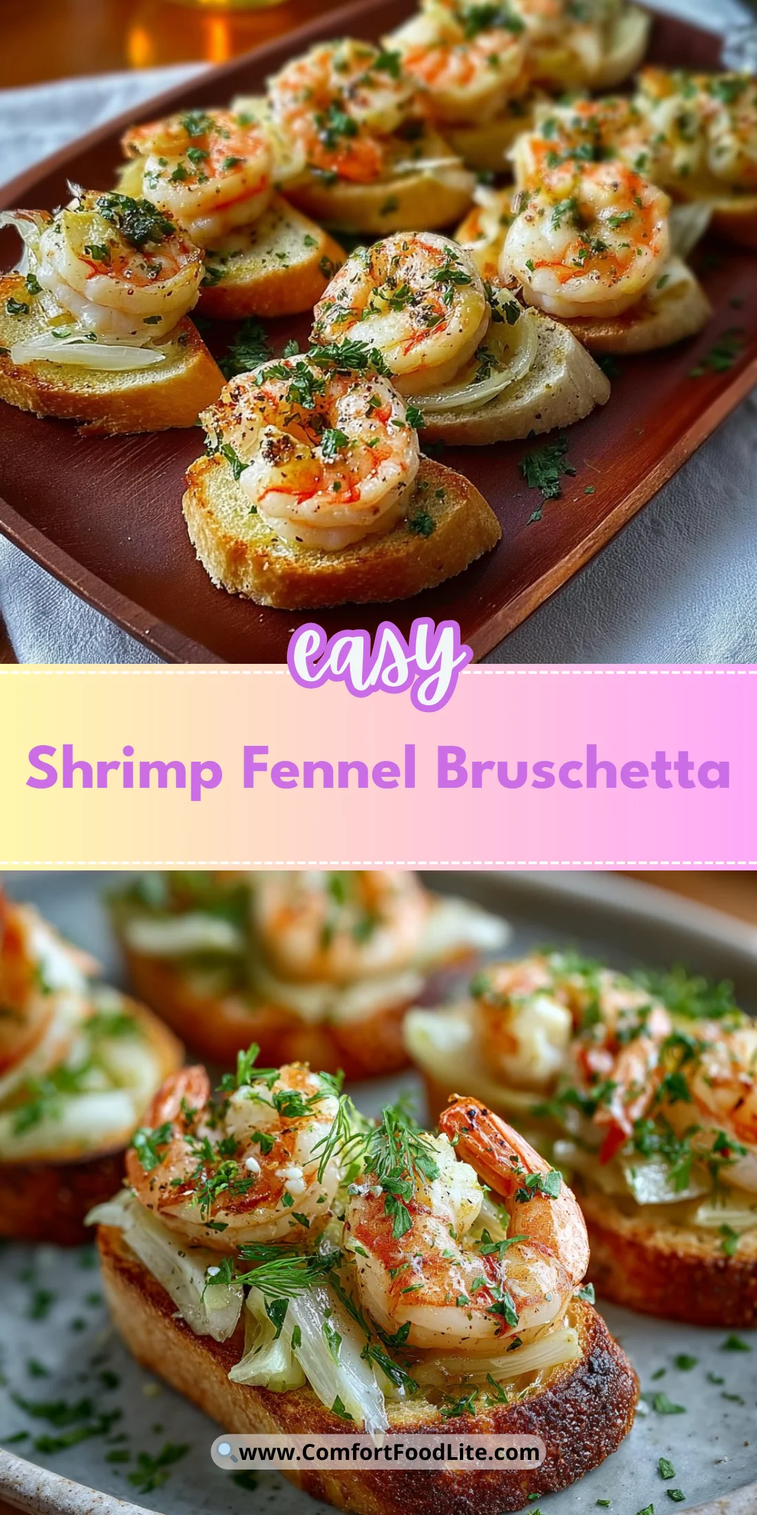 Shrimp Fennel Bruschetta
