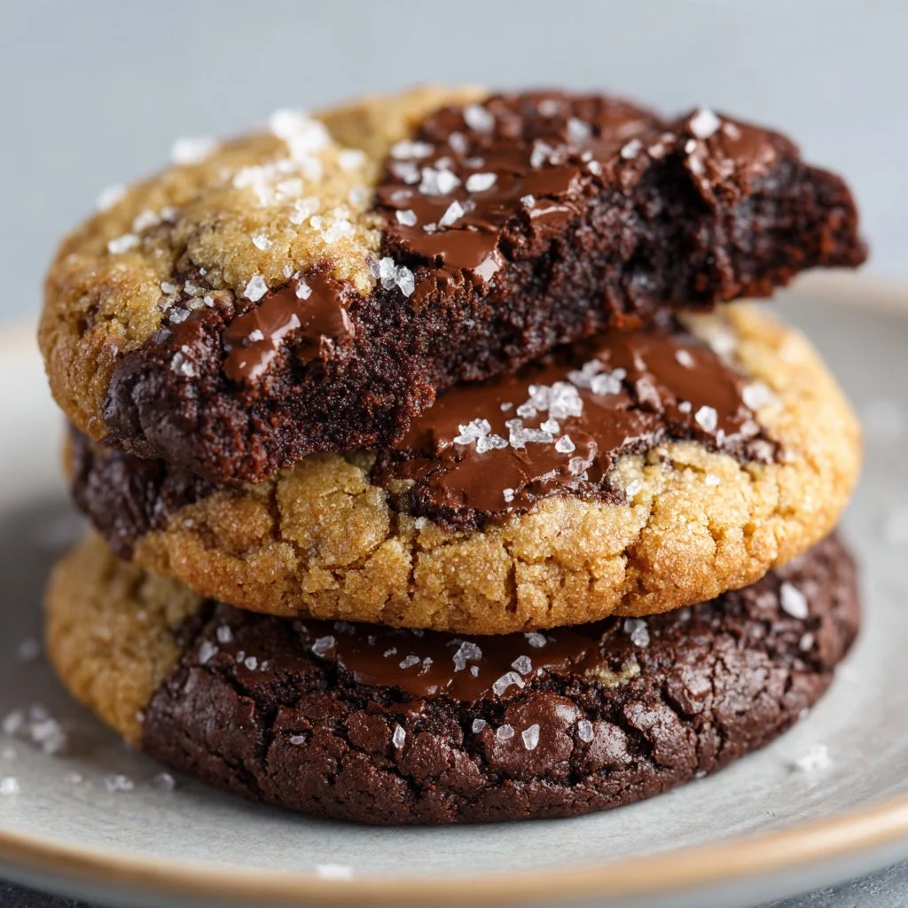 Soft & Chewy Brookie Cookies