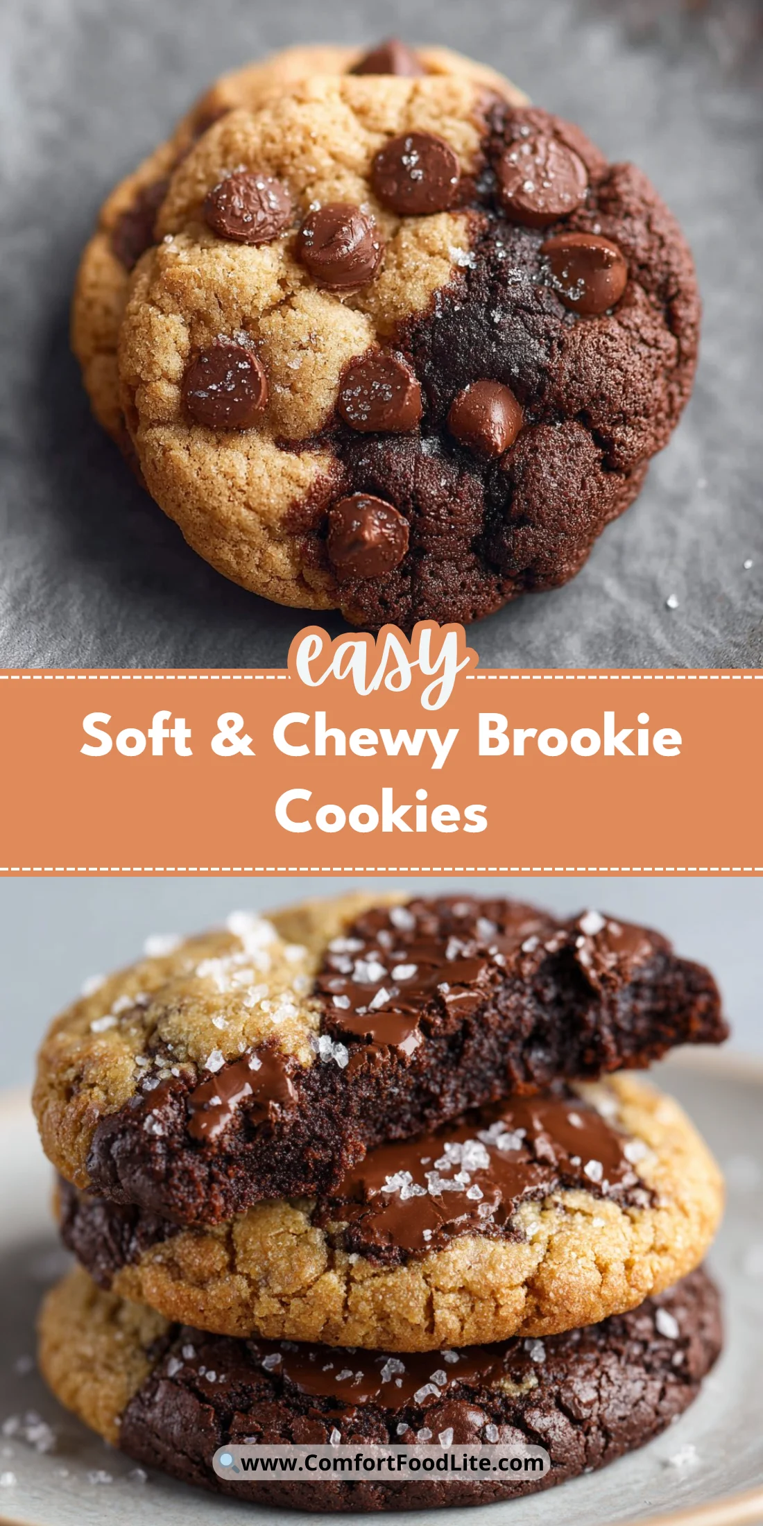 Soft & Chewy Brookie Cookies