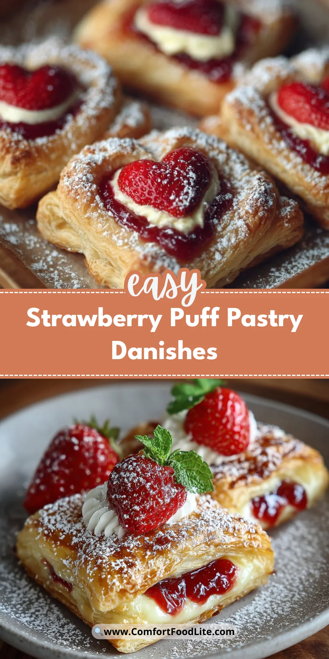 Strawberry Puff Pastry Danishes