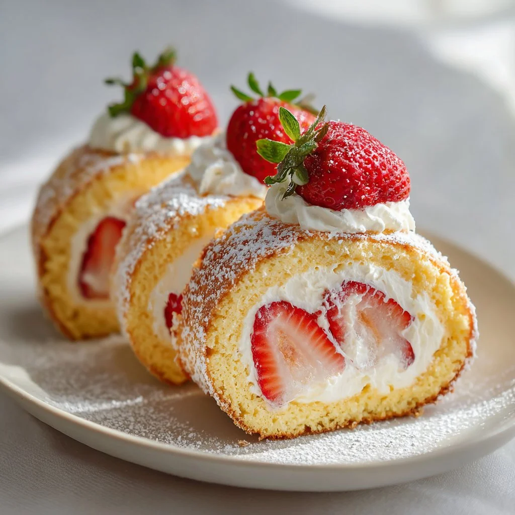 Strawberry Shortcake Sushi Roll Dessert