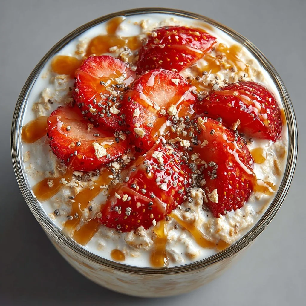 Strawberry Yogurt Overnight Oats