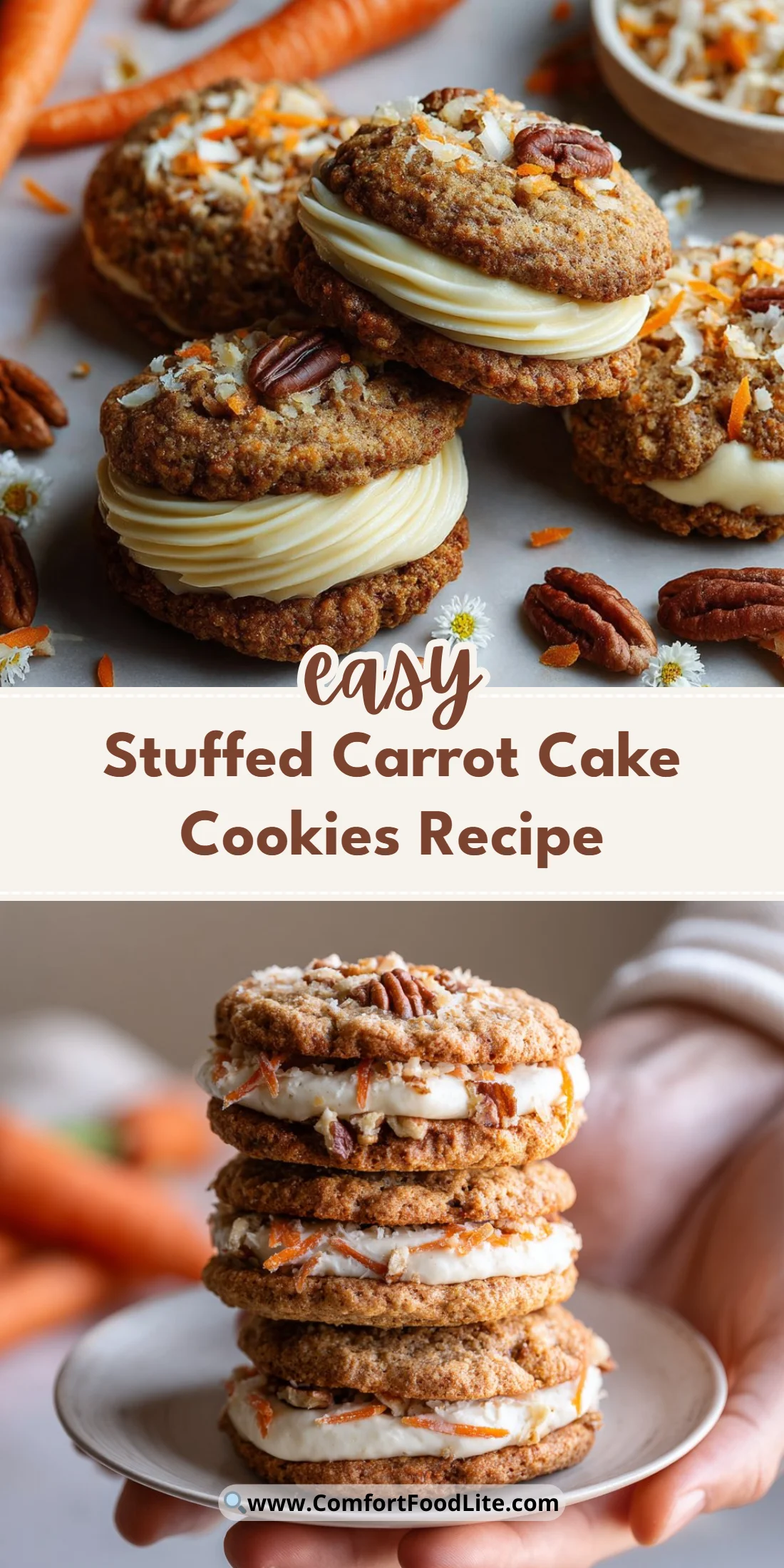Stuffed Carrot Cake Cookies Recipe