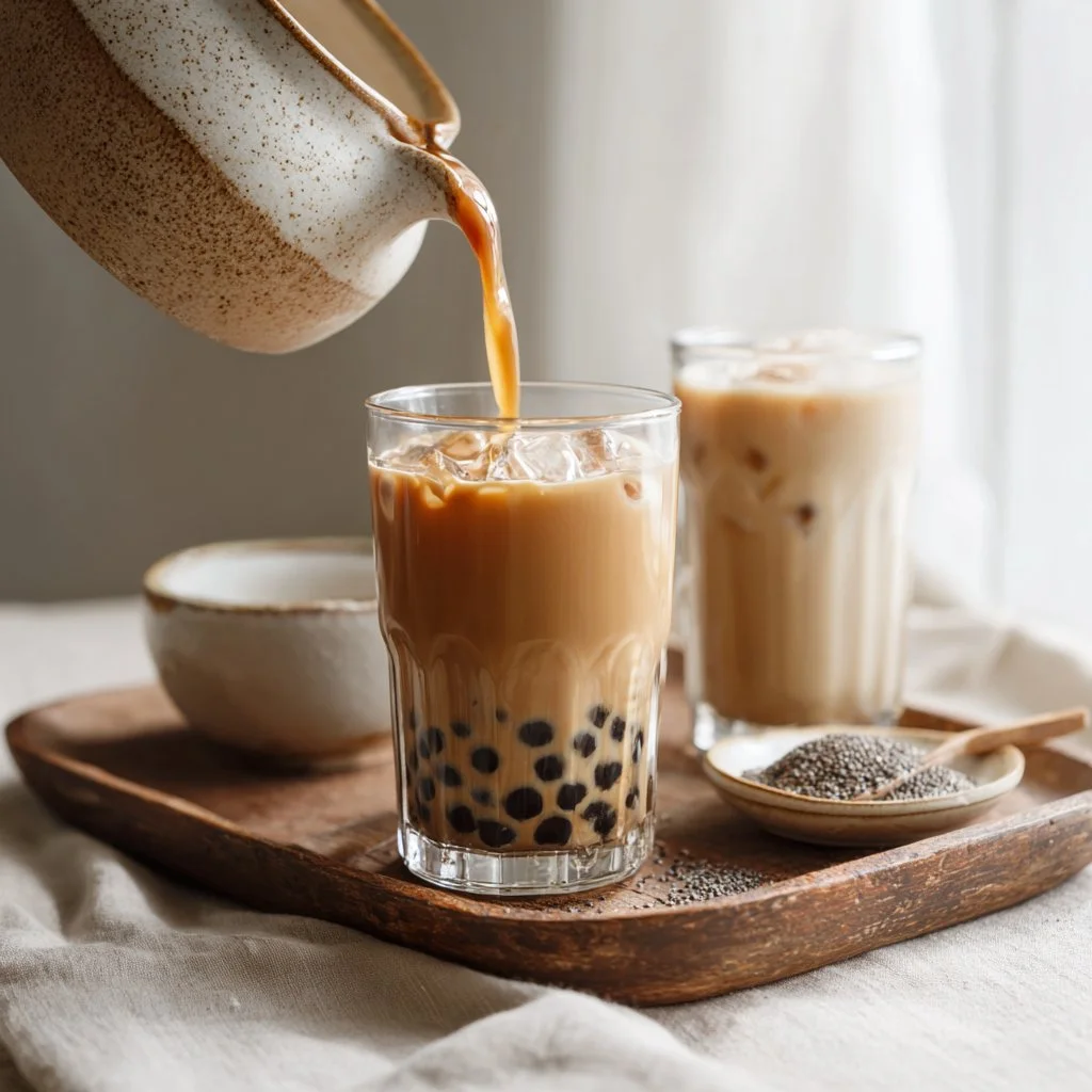 The Ultimate Creamy Black Sesame Milk Tea Recipe with Boba