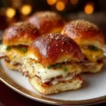 Delicious turkey and cheese sliders on a platter ready to serve