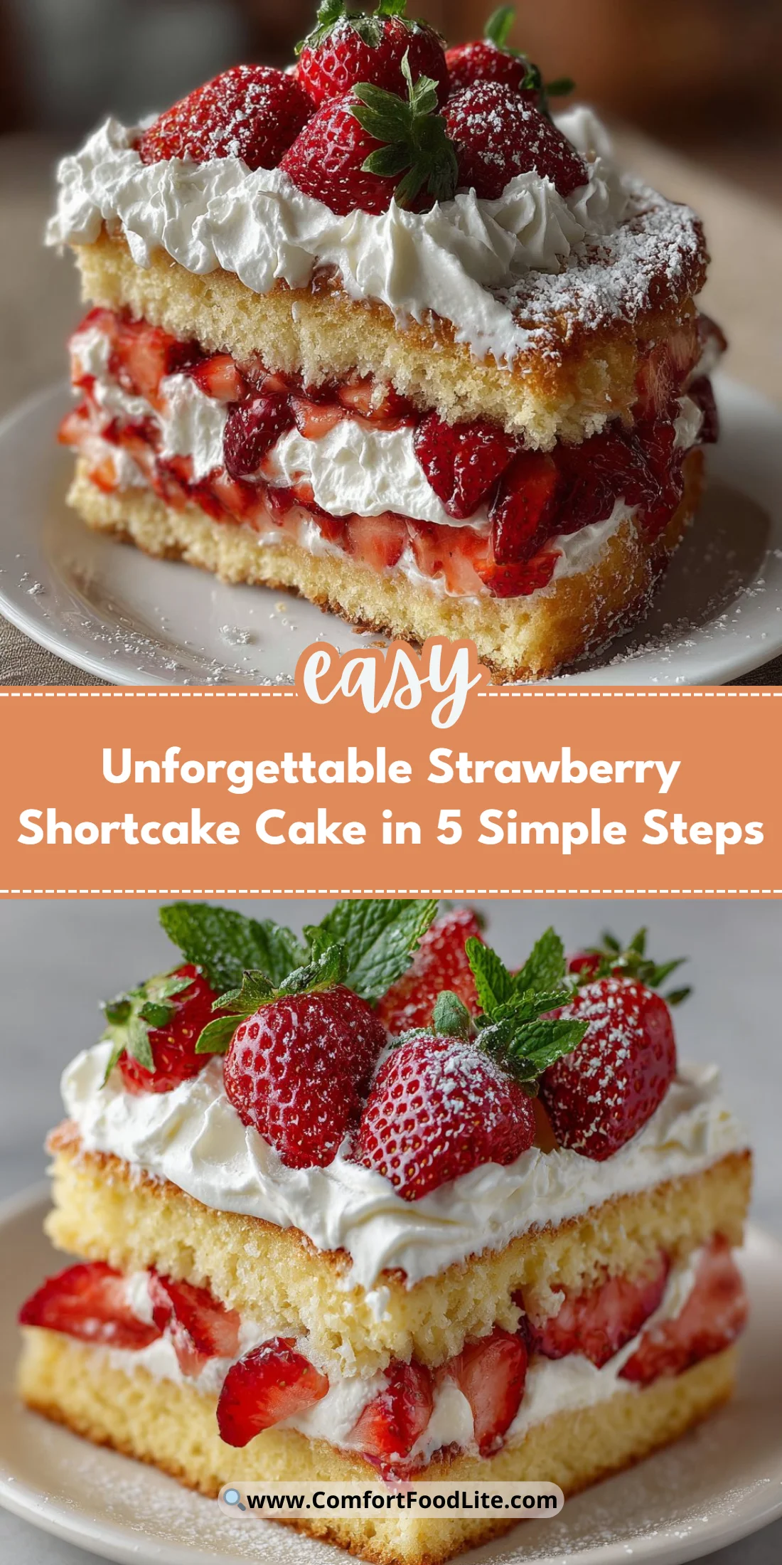 Unforgettable Strawberry Shortcake Cake in 5 Simple Steps