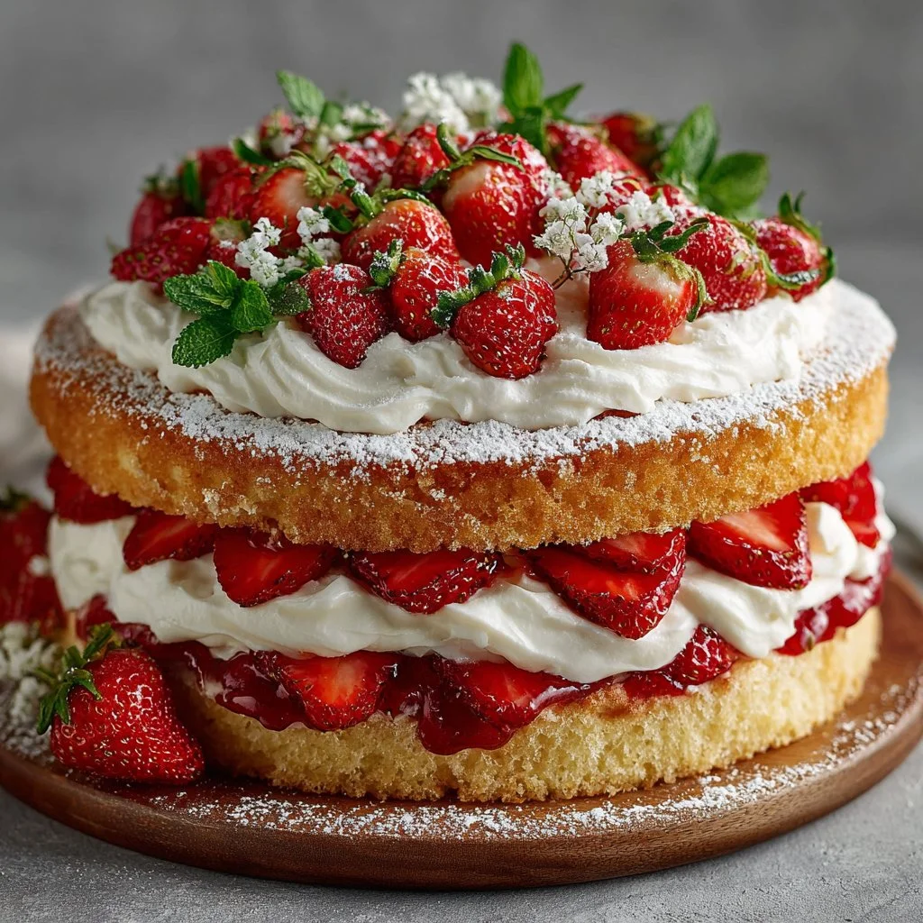 Unforgettable Strawberry Shortcake Cake in 5 Simple Steps
