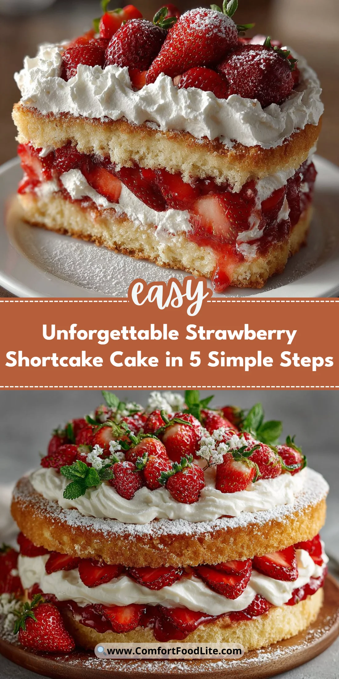 Unforgettable Strawberry Shortcake Cake in 5 Simple Steps