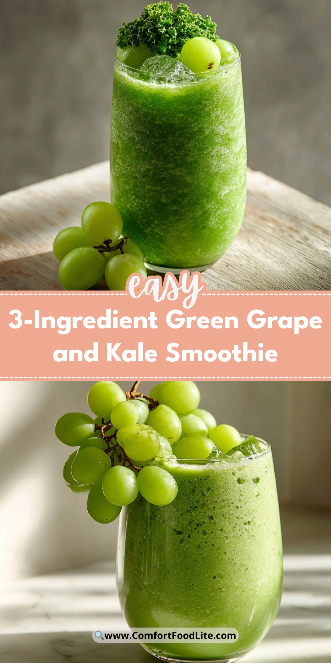 3-Ingredient Green Grape and Kale Smoothie