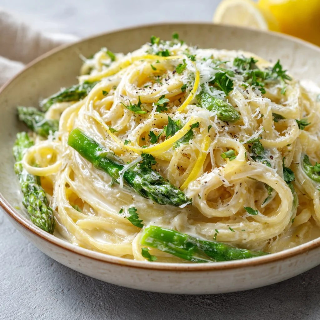 Asparagus & Lemon Cream Pasta