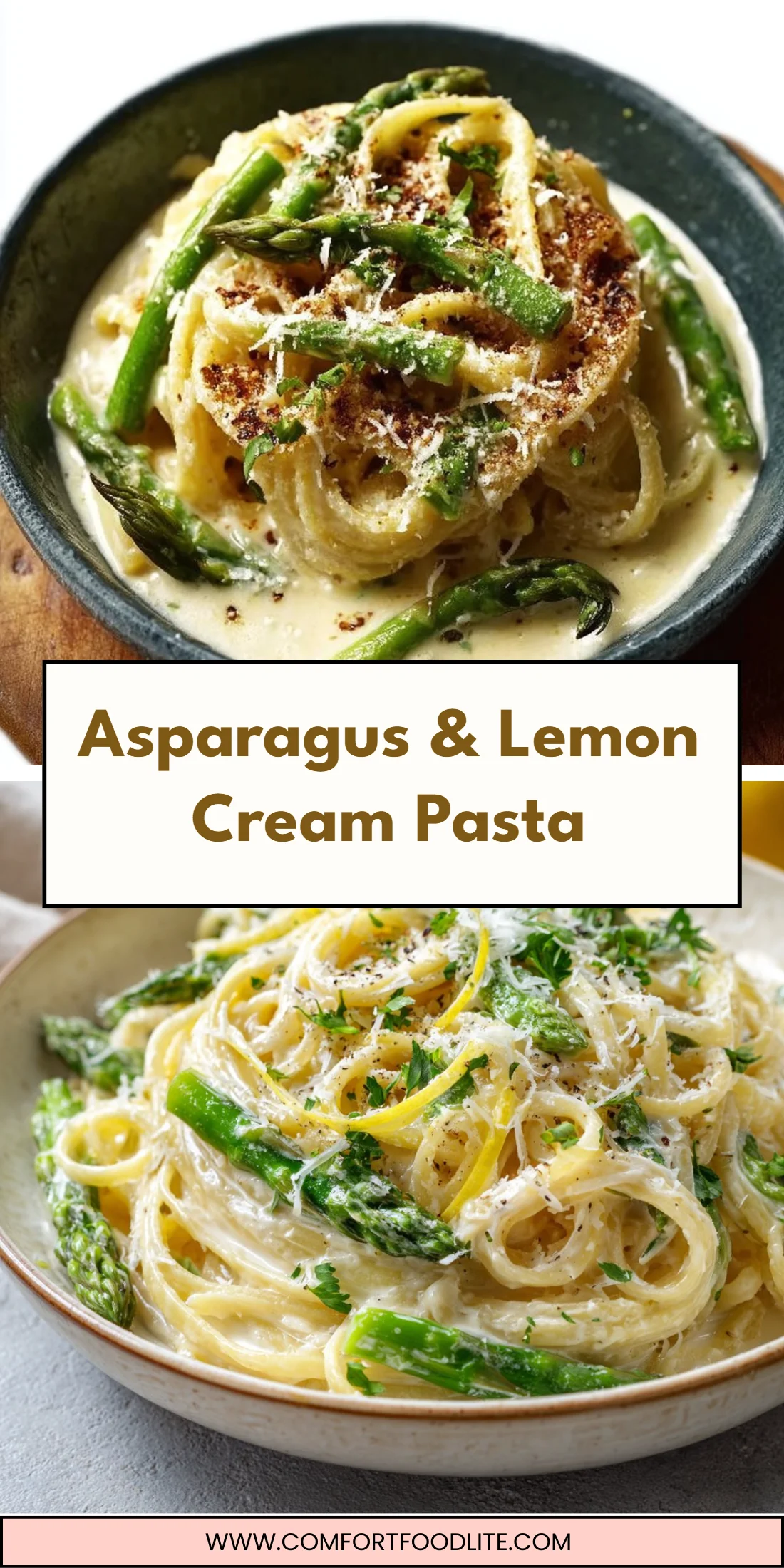 Asparagus & Lemon Cream Pasta