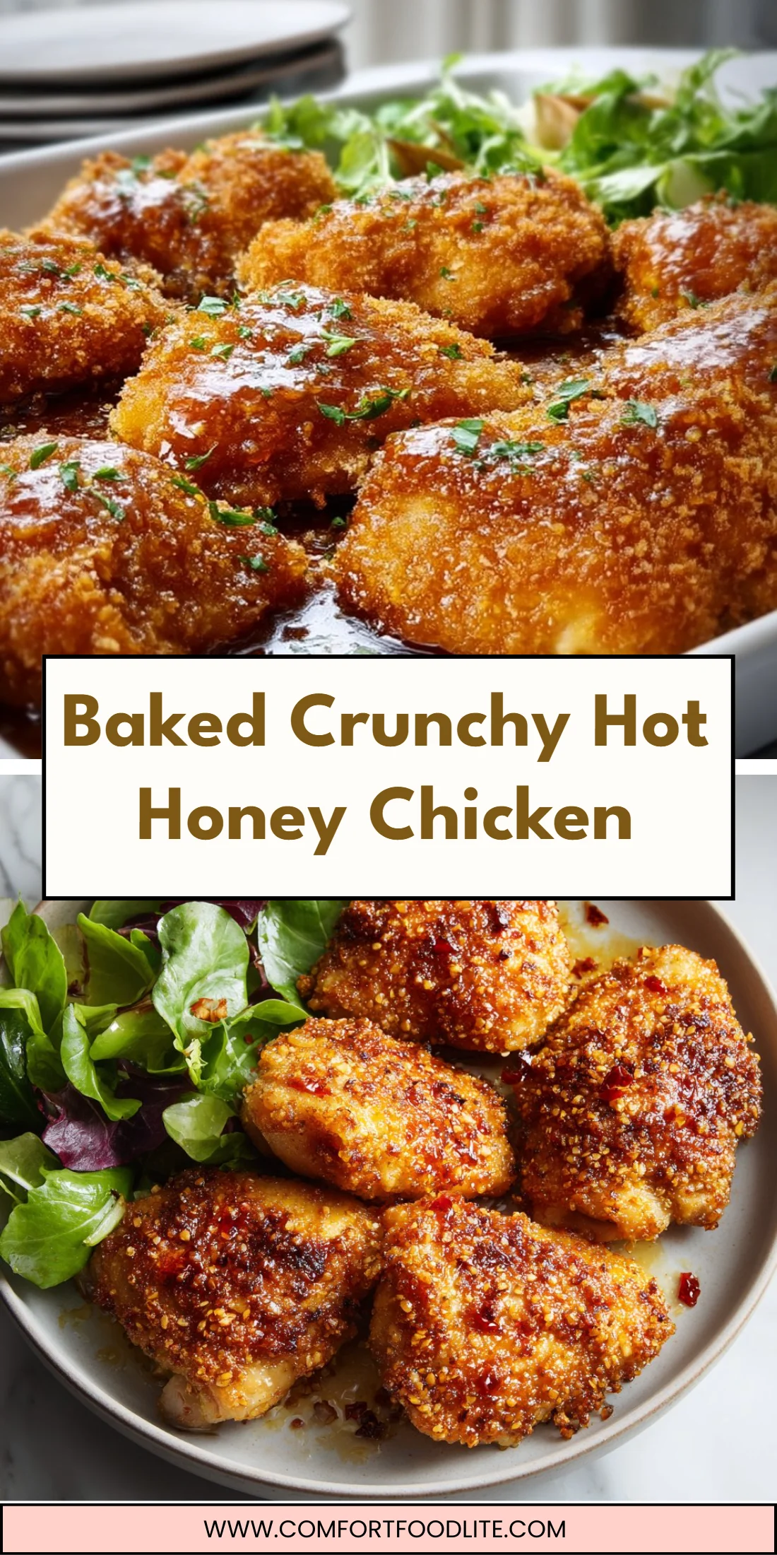 Baked Crunchy Hot Honey Chicken
