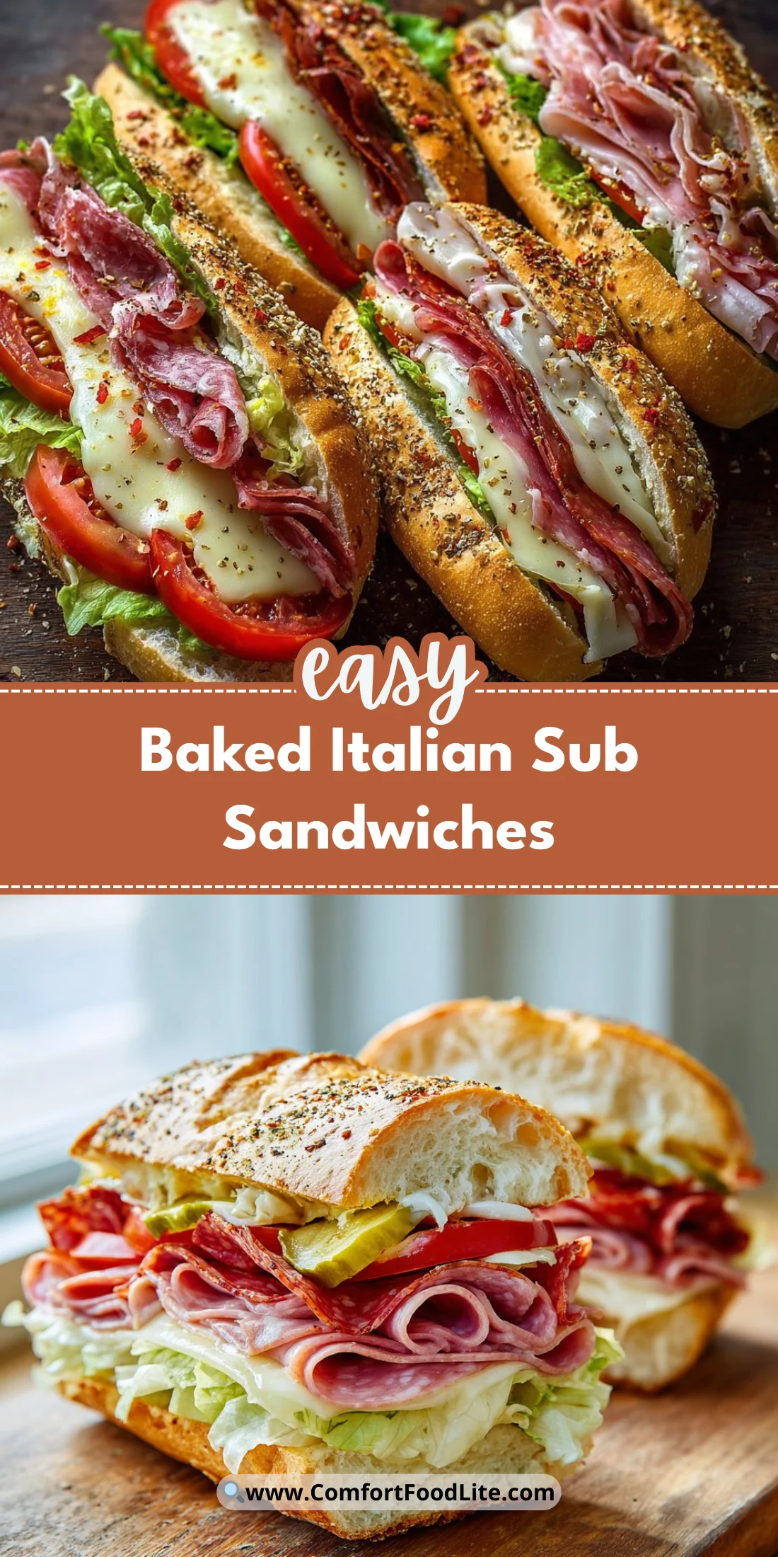Baked Italian Sub Sandwiches