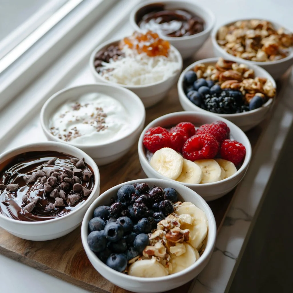 Baked Magic Shell Yogurt Bowls