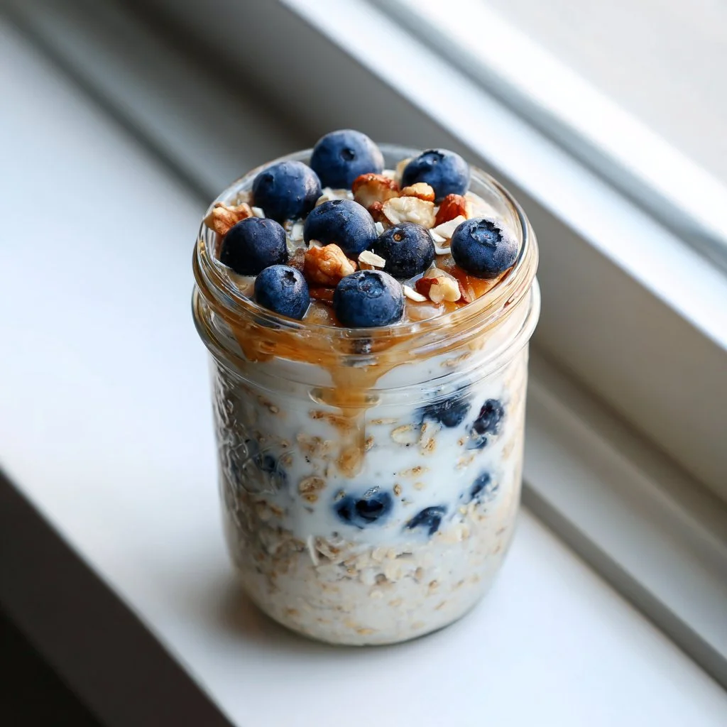 Blueberry Overnight Oats Jar