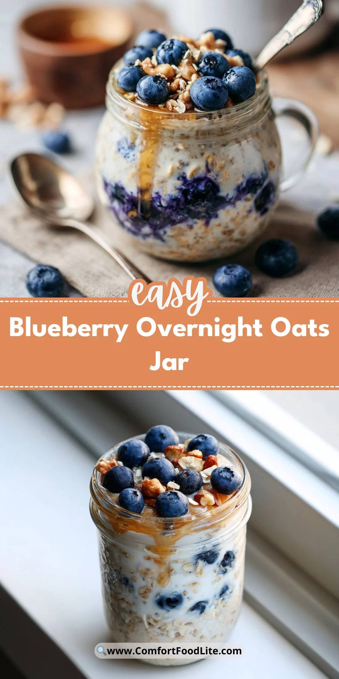 Blueberry Overnight Oats Jar