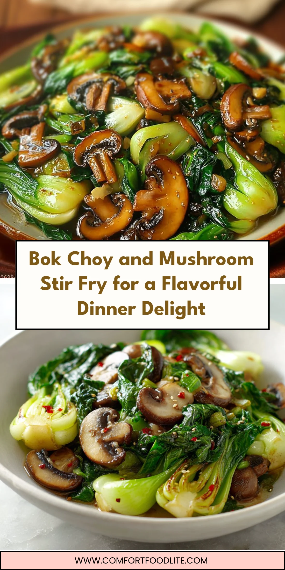 Bok Choy and Mushroom Stir Fry for a Flavorful Dinner Delight