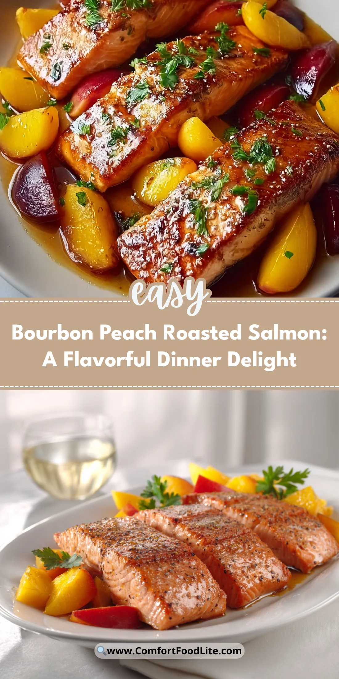Bourbon Peach Roasted Salmon: A Flavorful Dinner Delight