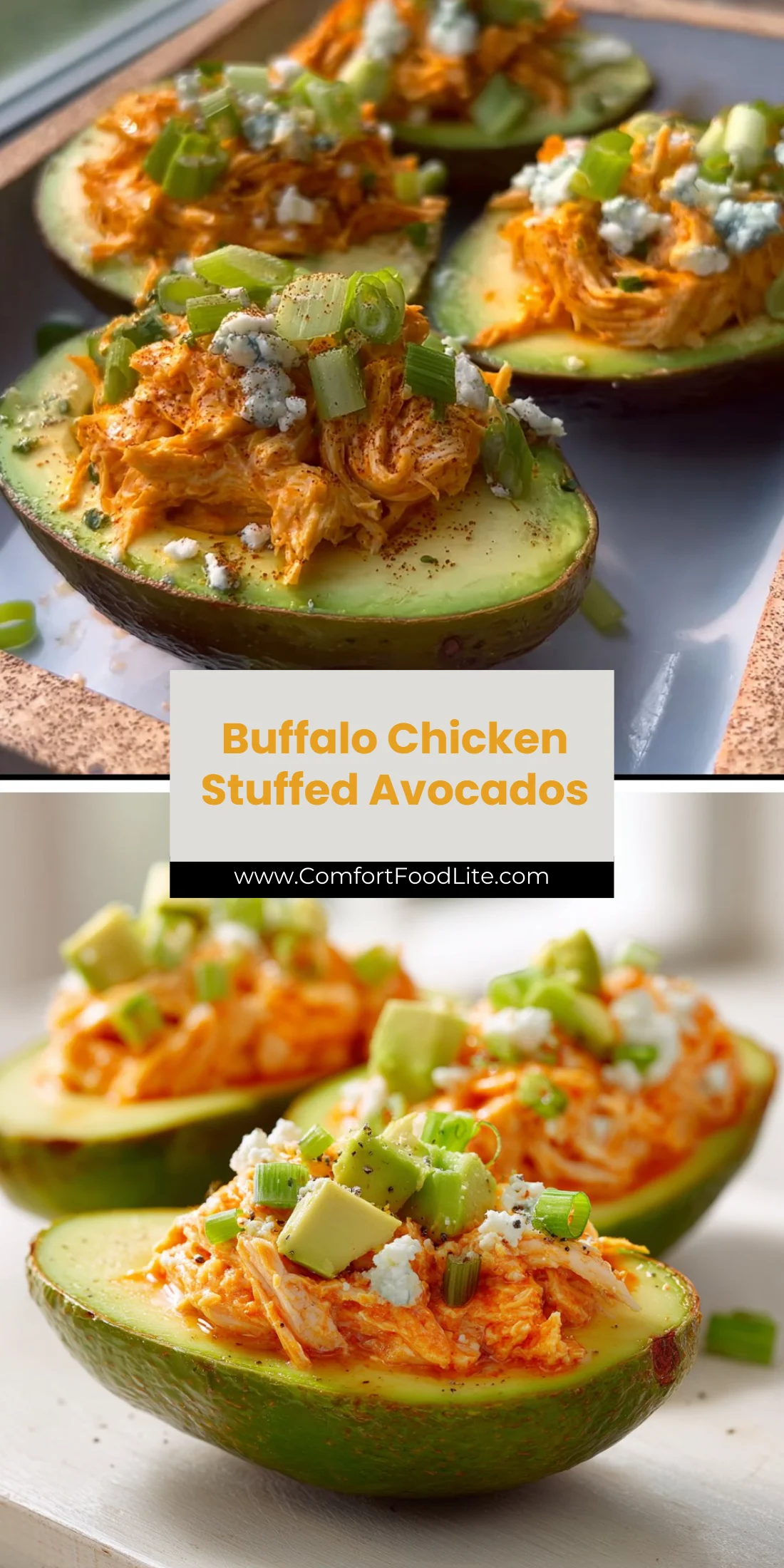 Buffalo Chicken Stuffed Avocados