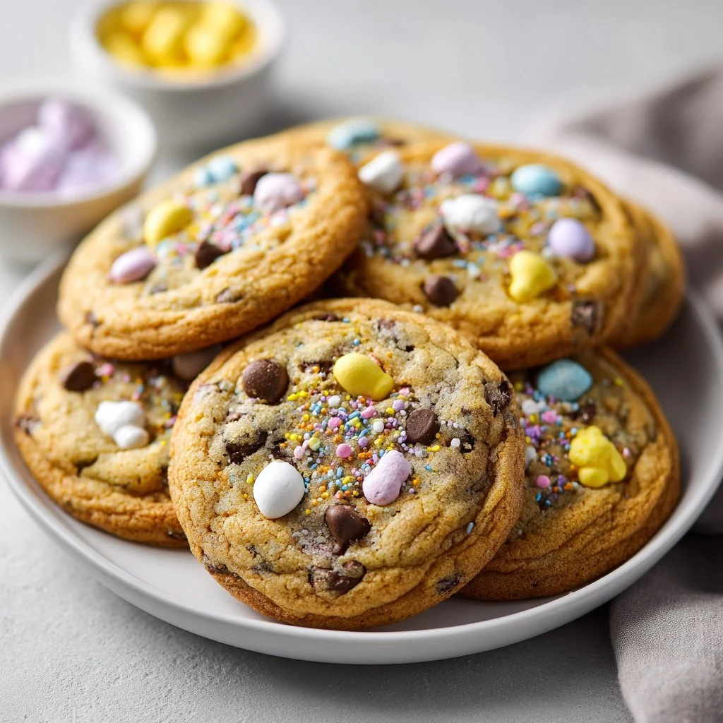 Chocolate Chip Peep Stuffed Easter Cookies