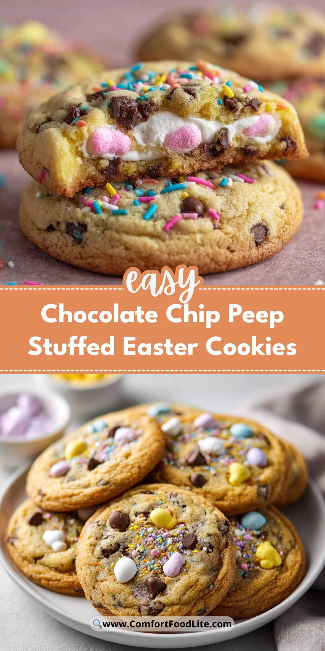 Chocolate Chip Peep Stuffed Easter Cookies