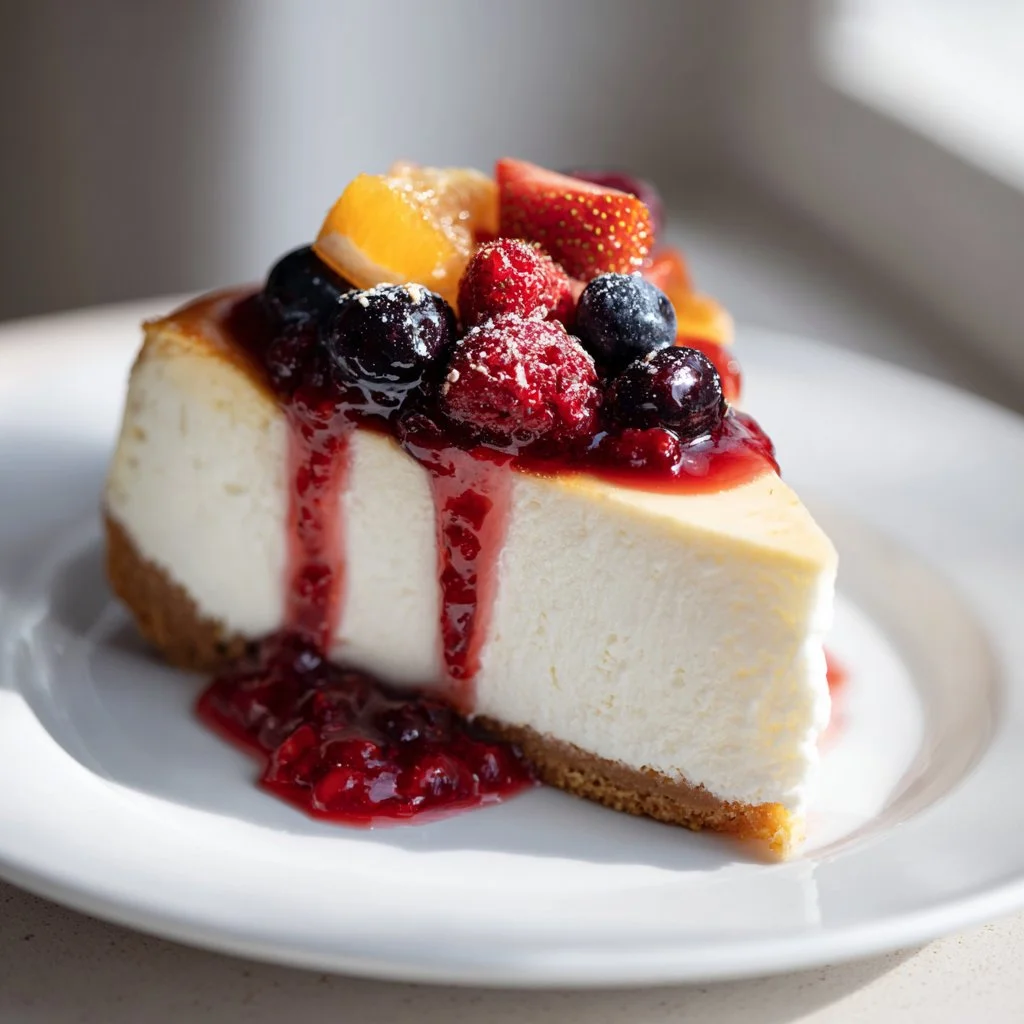 Citrus Berry Burnt Cheesecake