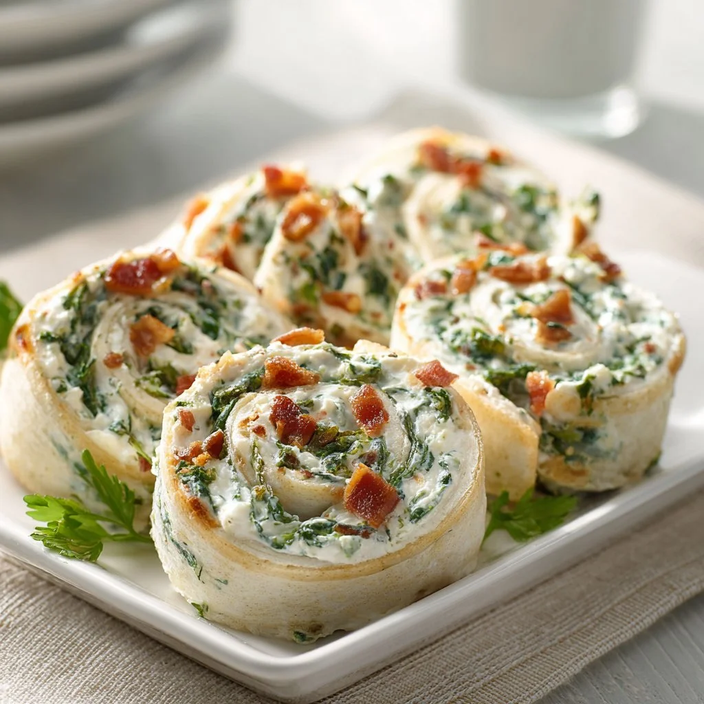 Classic Spinach Dip Pinwheels