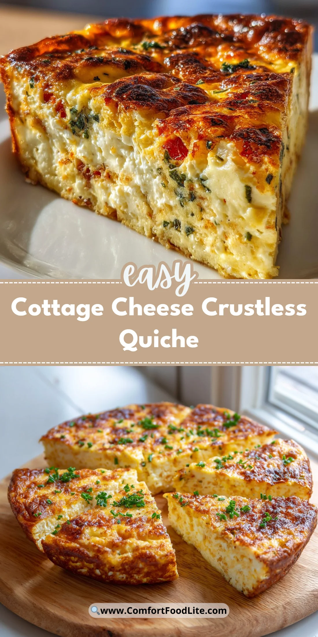Cottage Cheese Crustless Quiche