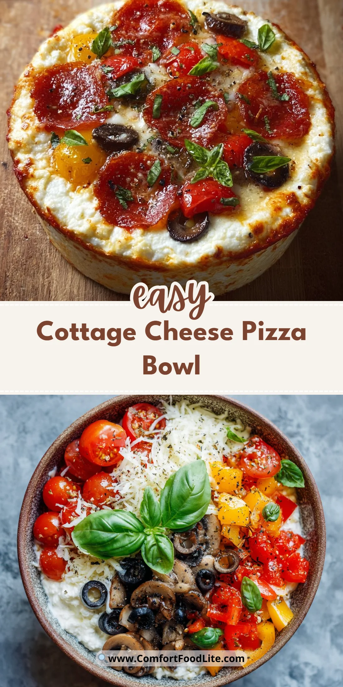 Cottage Cheese Pizza Bowl