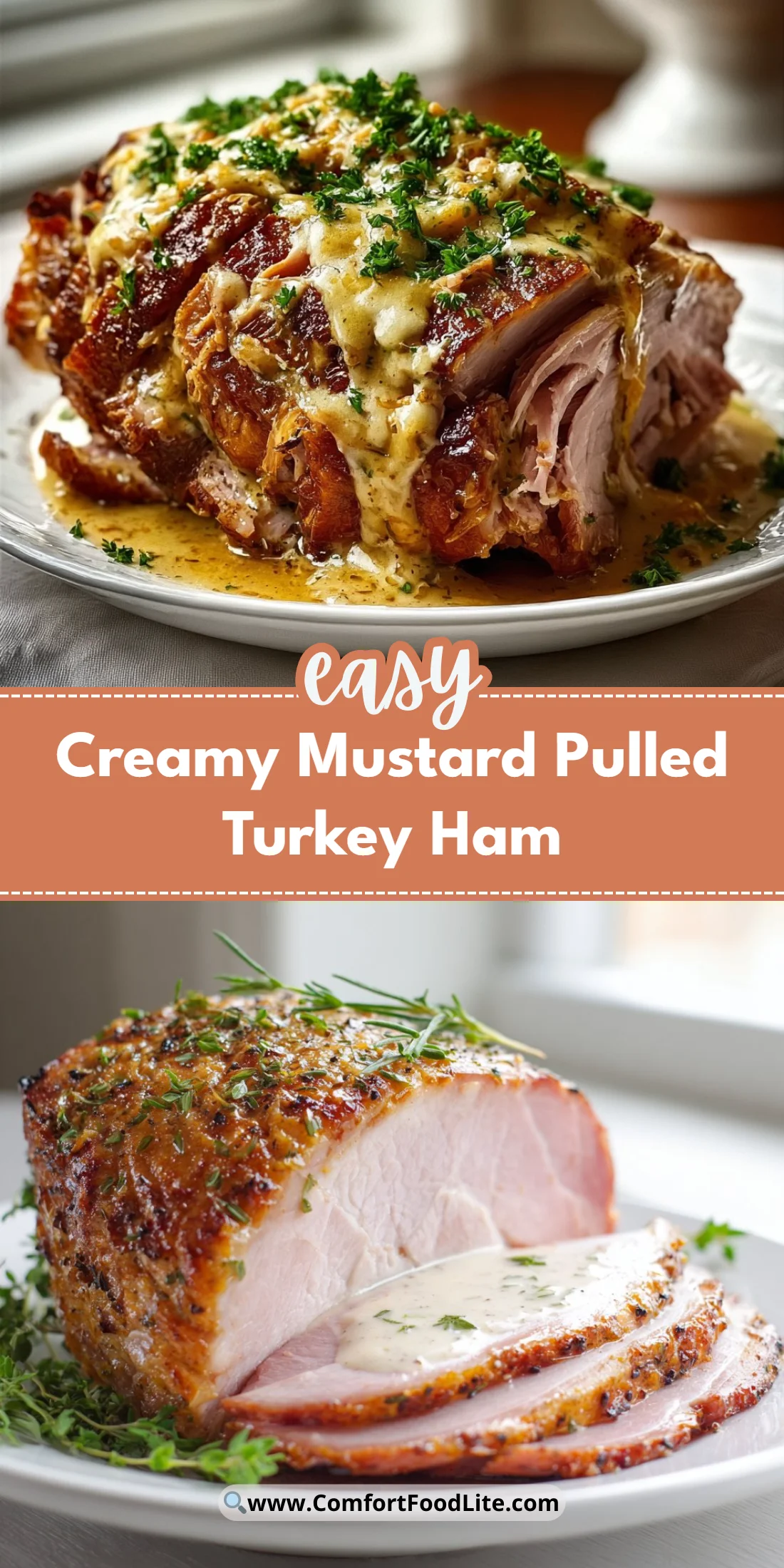 Creamy Mustard Pulled Turkey Ham