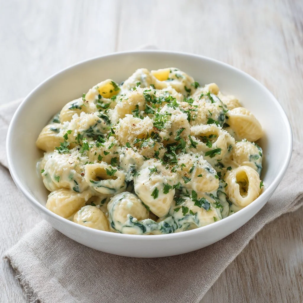 Creamy St. Patrick's Green Mac & Cheese