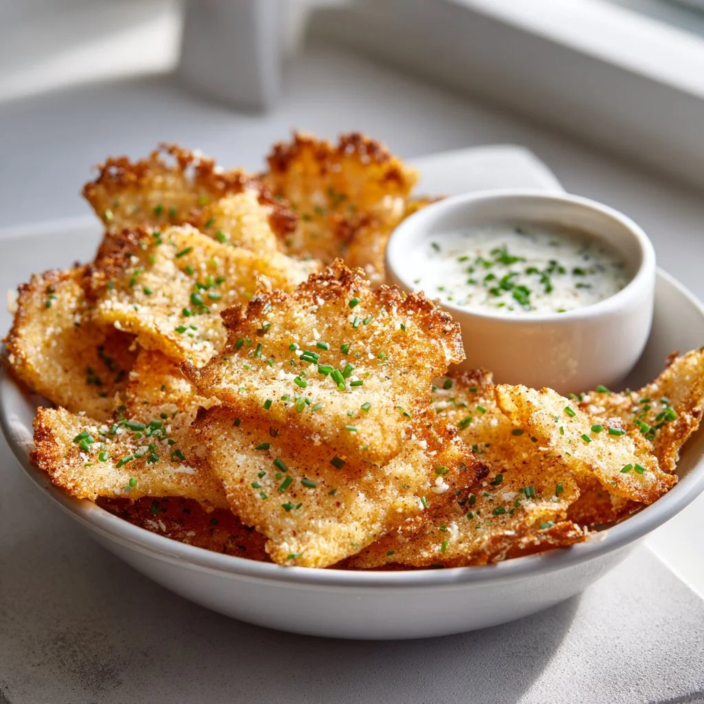 Crispy Cottage Cheese Chips