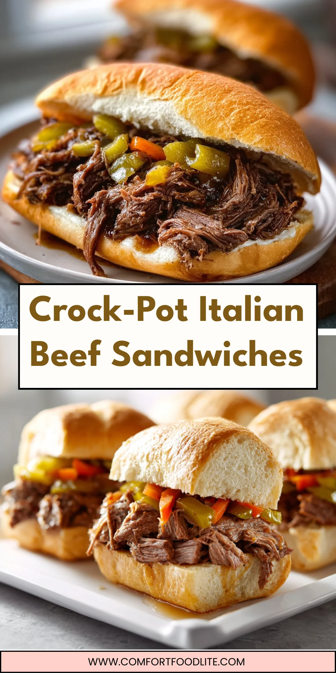 Crock-Pot Italian Beef Sandwiches