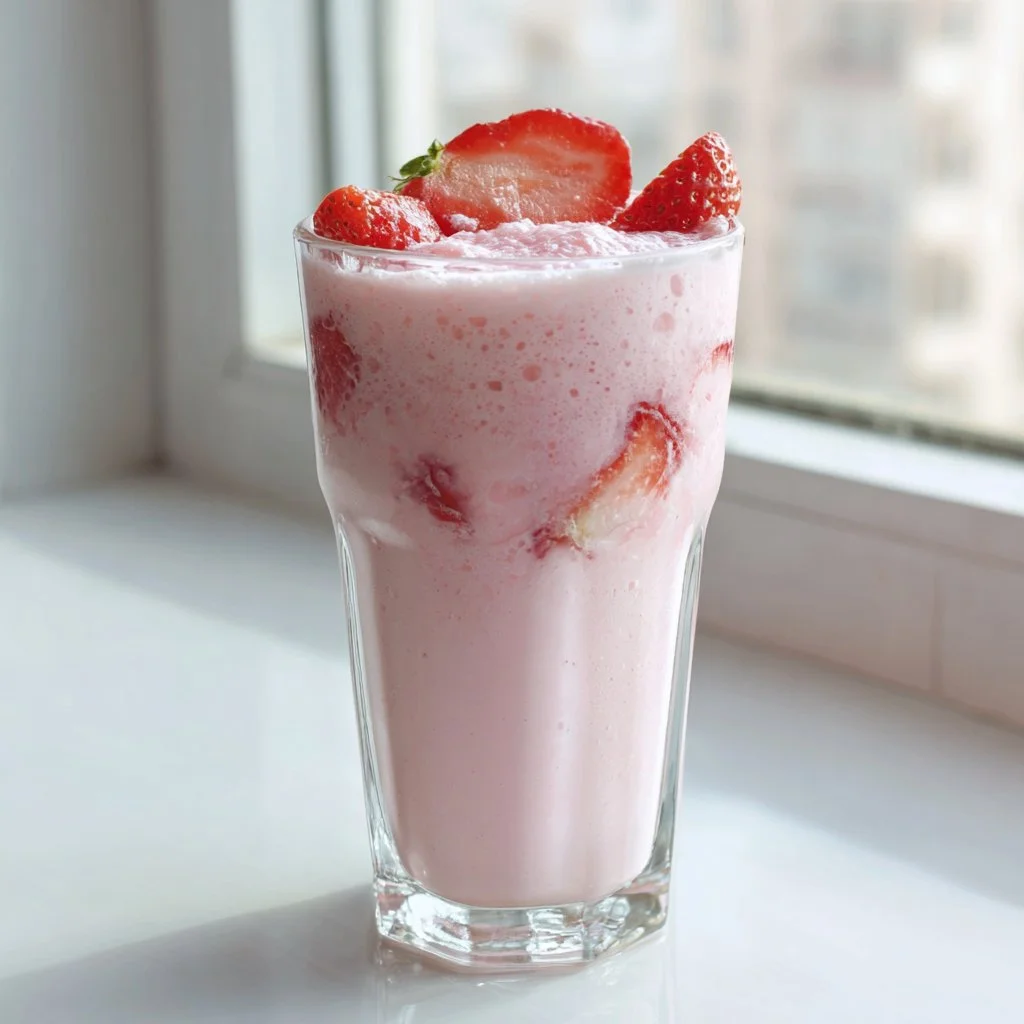 Easy 3-Minute Strawberry Milkshake Recipe