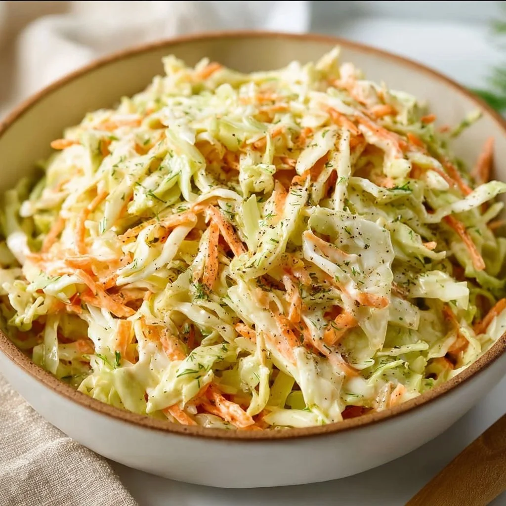 Fresh and colorful easy coleslaw made with cabbage and carrots
