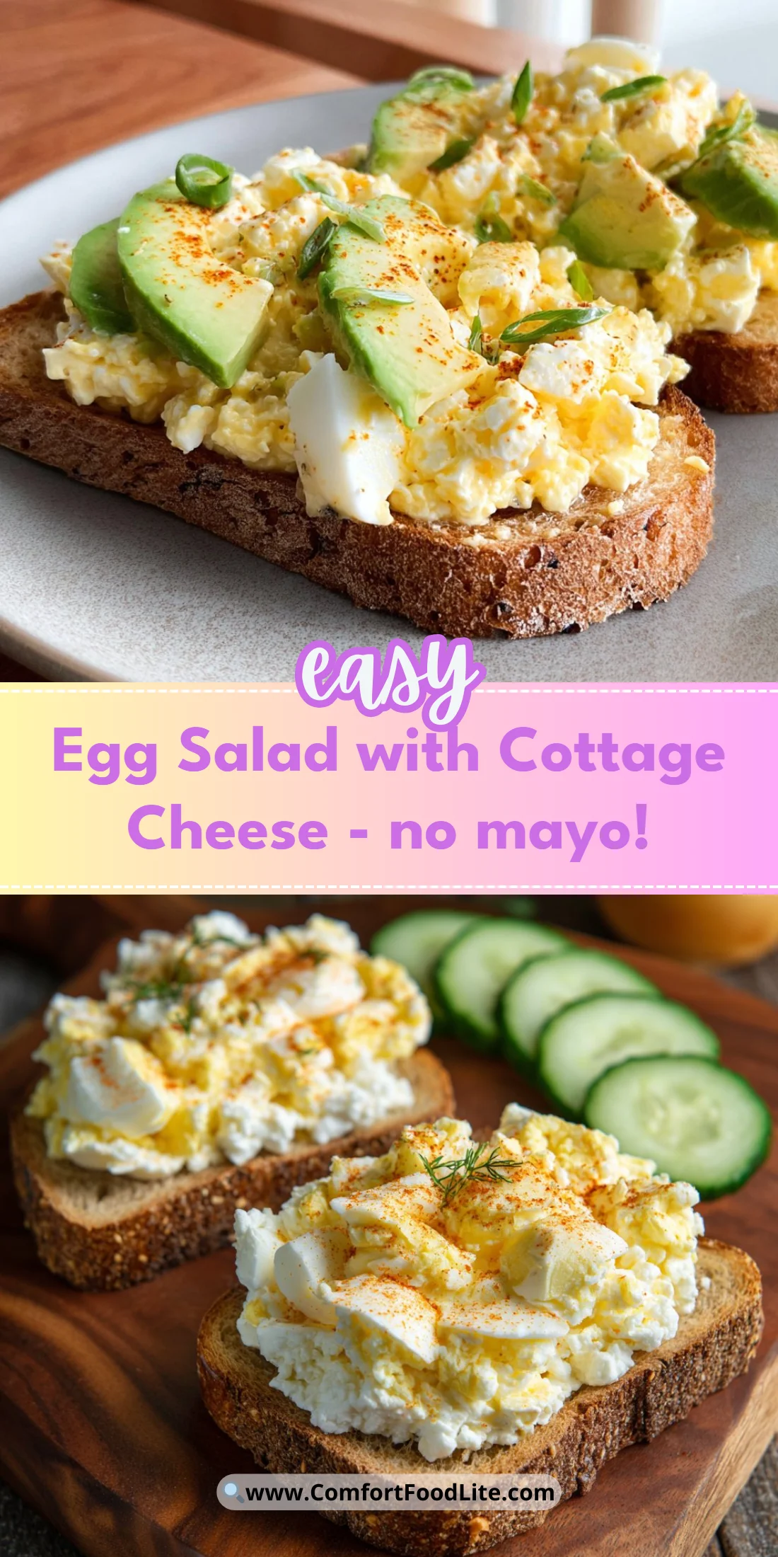 Egg Salad with Cottage Cheese - no mayo!