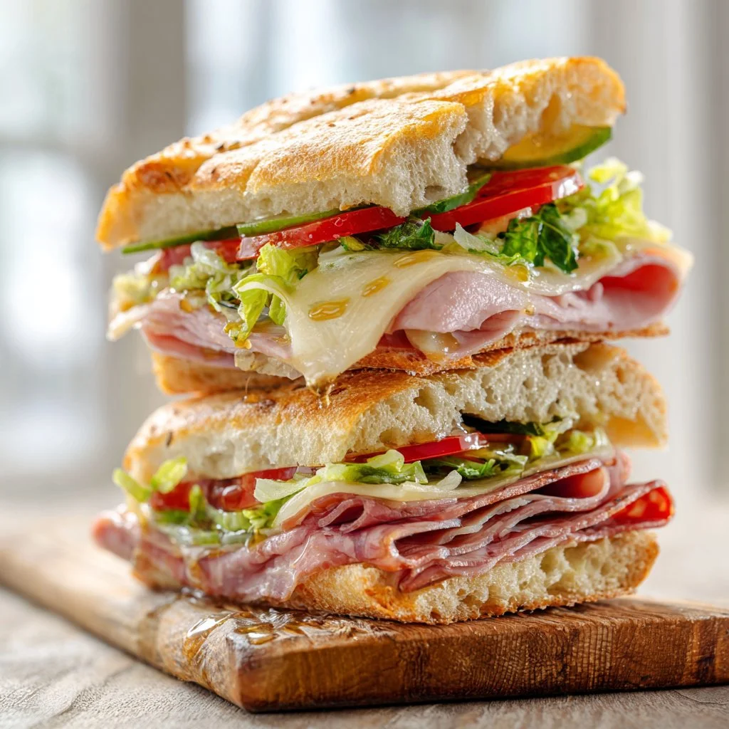 Focaccia Sandwiches with Hot Honey