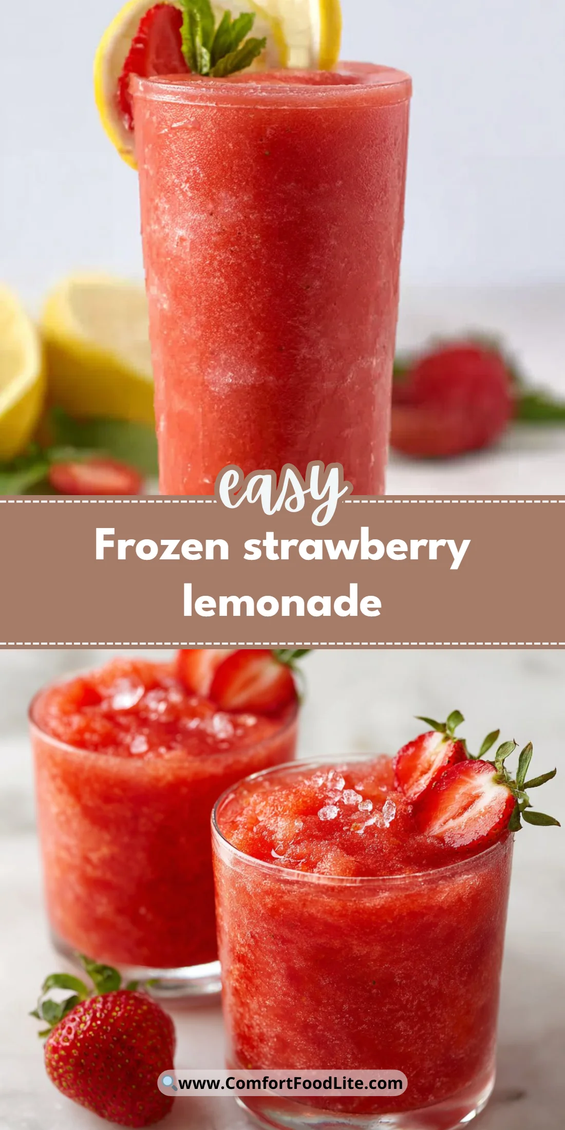 Frozen strawberry lemonade