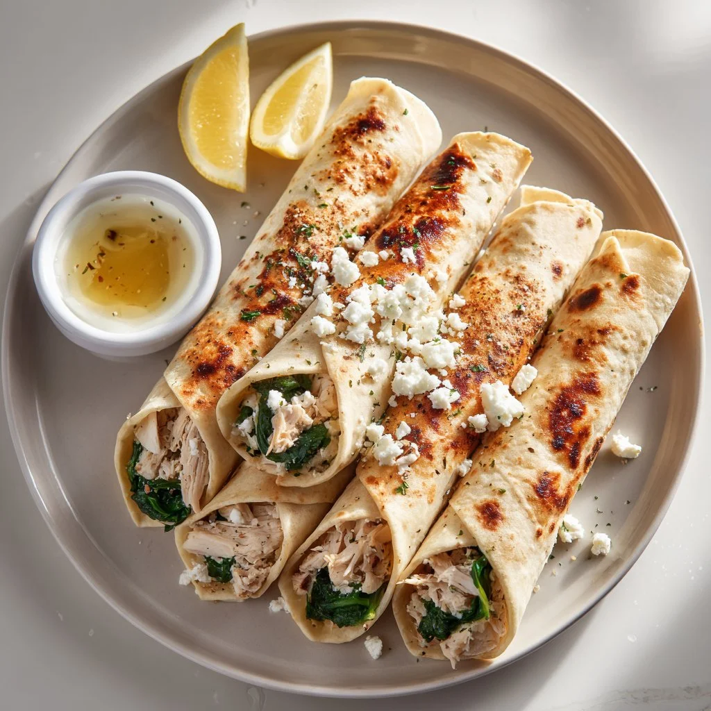 Greek Chicken Taquitos