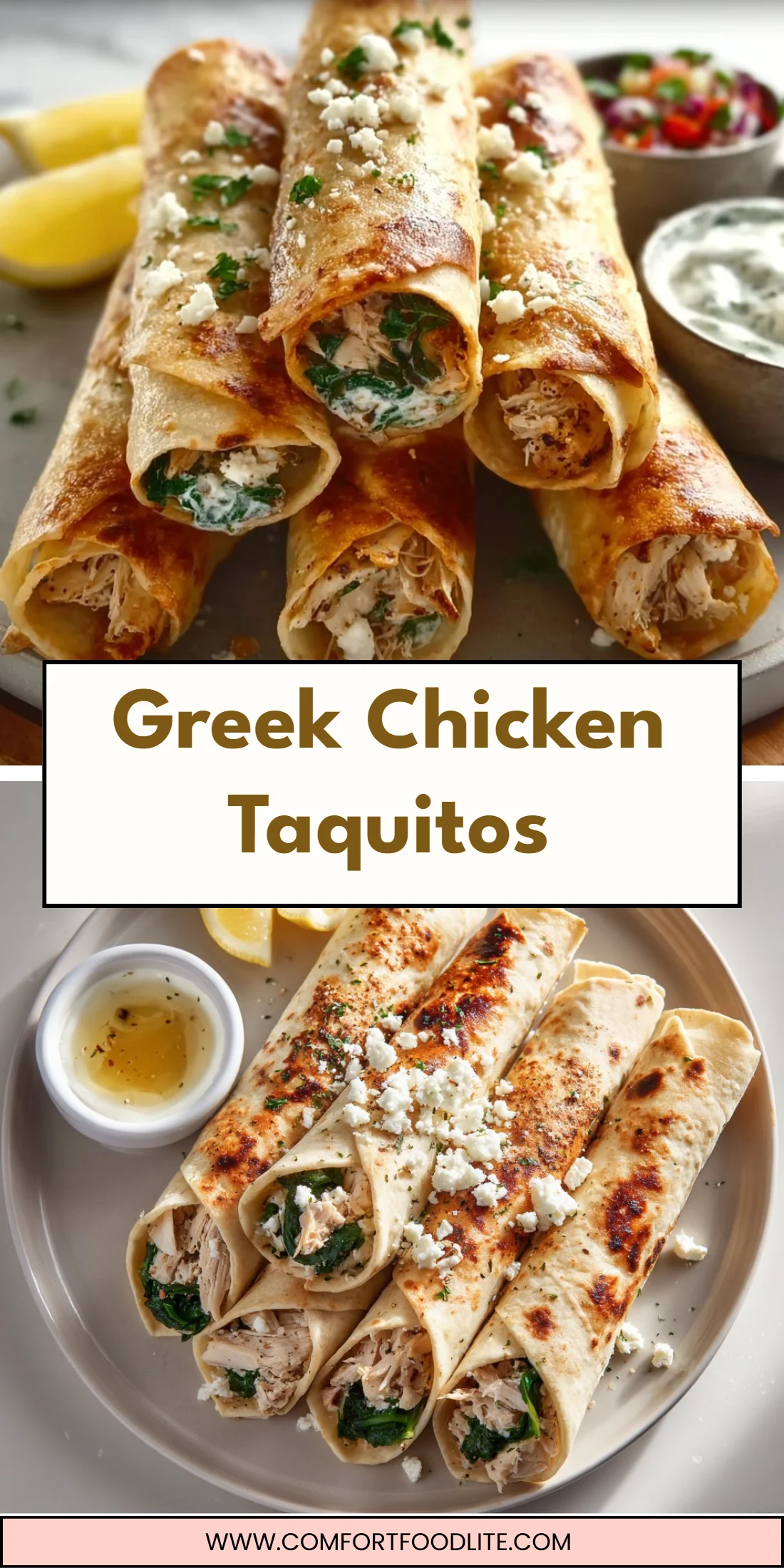 Greek Chicken Taquitos