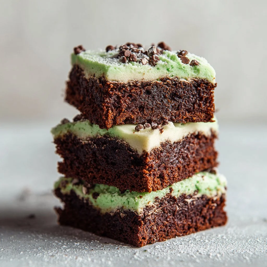 Green Velvet Brownies with Cream Cheese Frosting