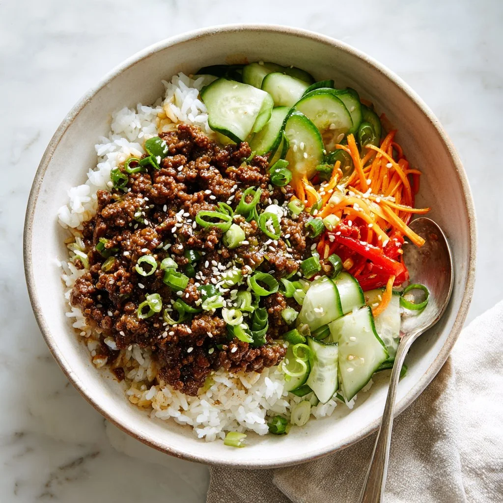 Ground Beef Bulgogi Bowls