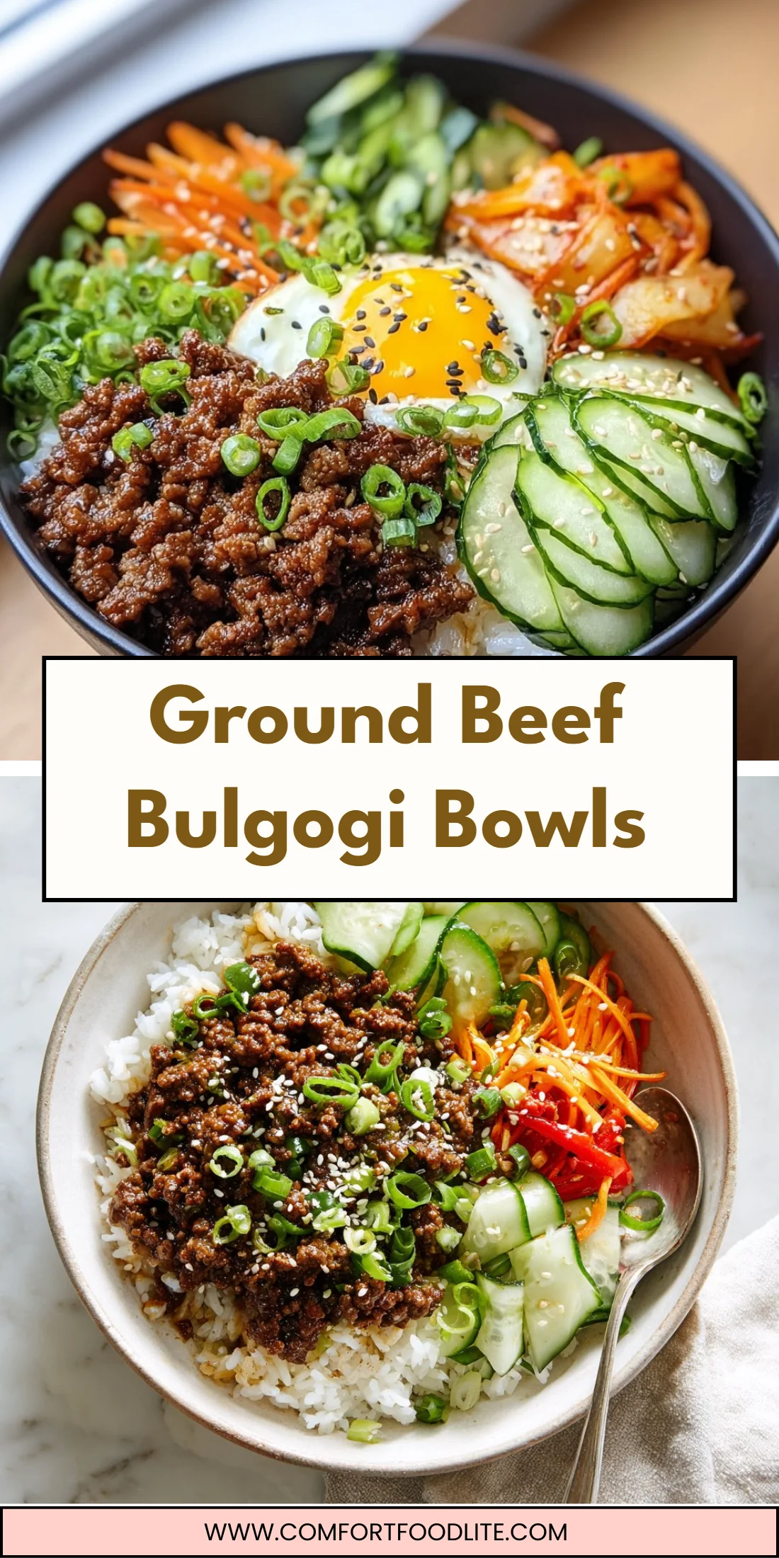 Ground Beef Bulgogi Bowls