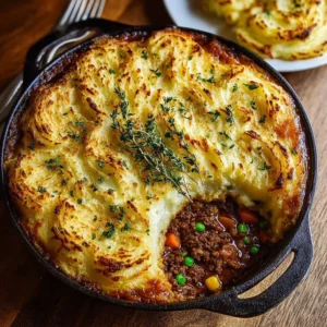 Delicious Guinness Shepherd's Pie topped with golden mashed potatoes