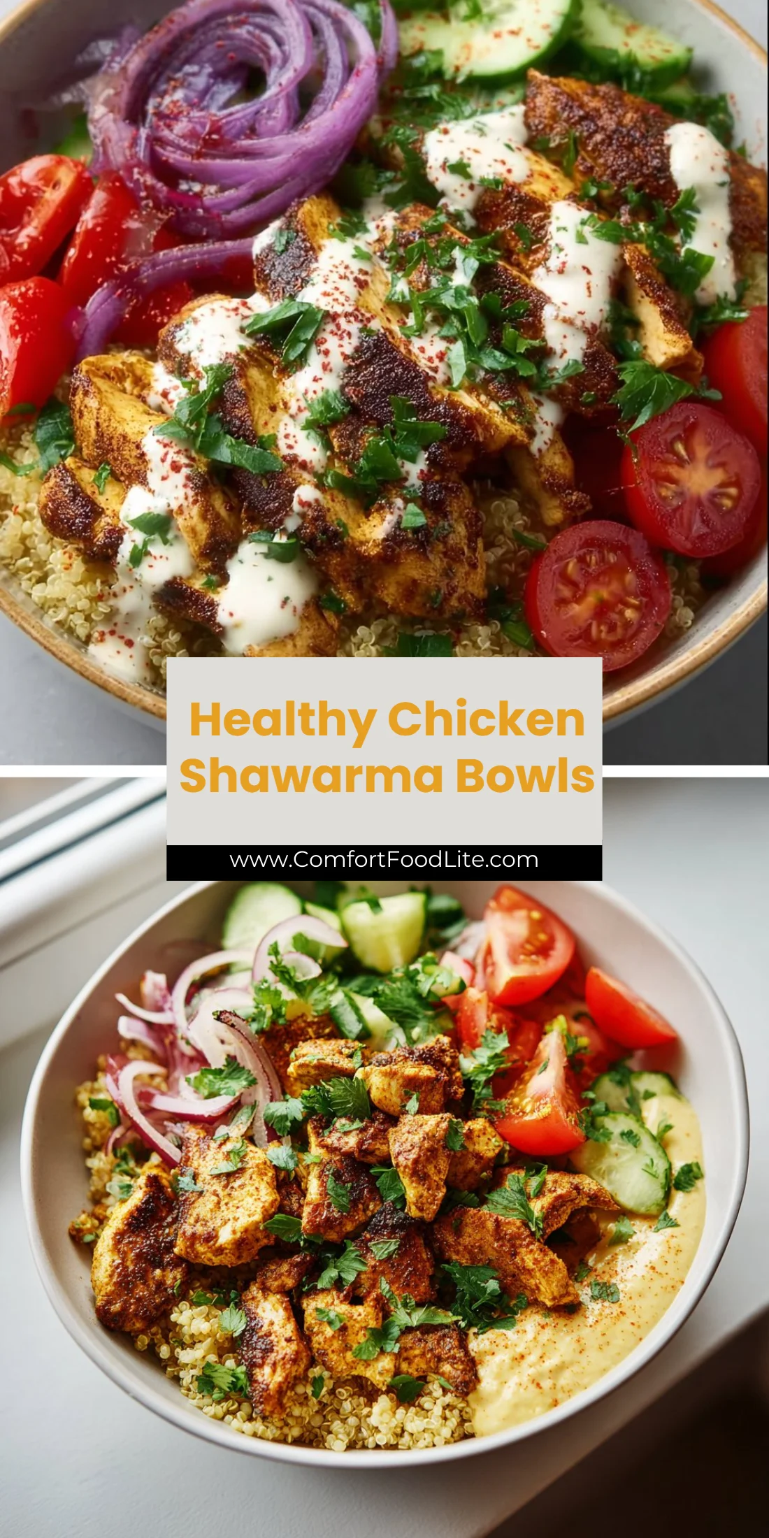 Healthy Chicken Shawarma Bowls