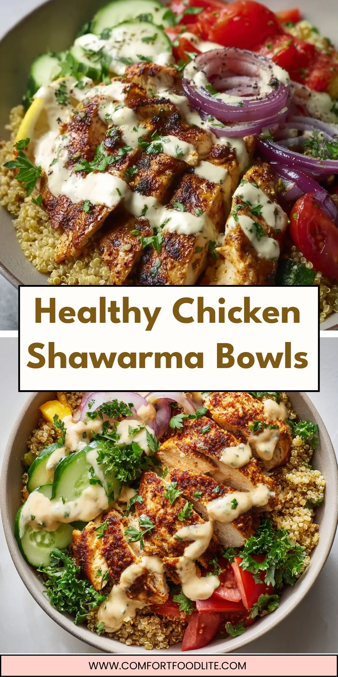 Healthy Chicken Shawarma Bowls