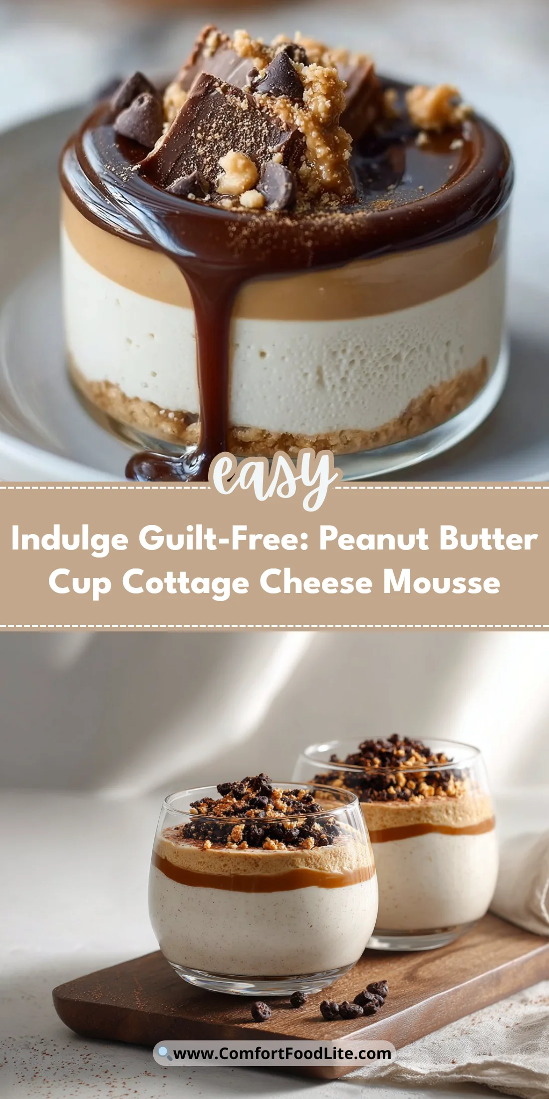 Indulge Guilt-Free: Peanut Butter Cup Cottage Cheese Mousse