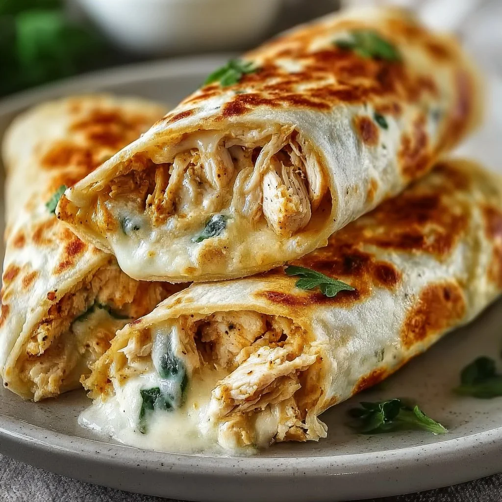 Low carb cheesy garlic chicken wraps ready in 20 minutes