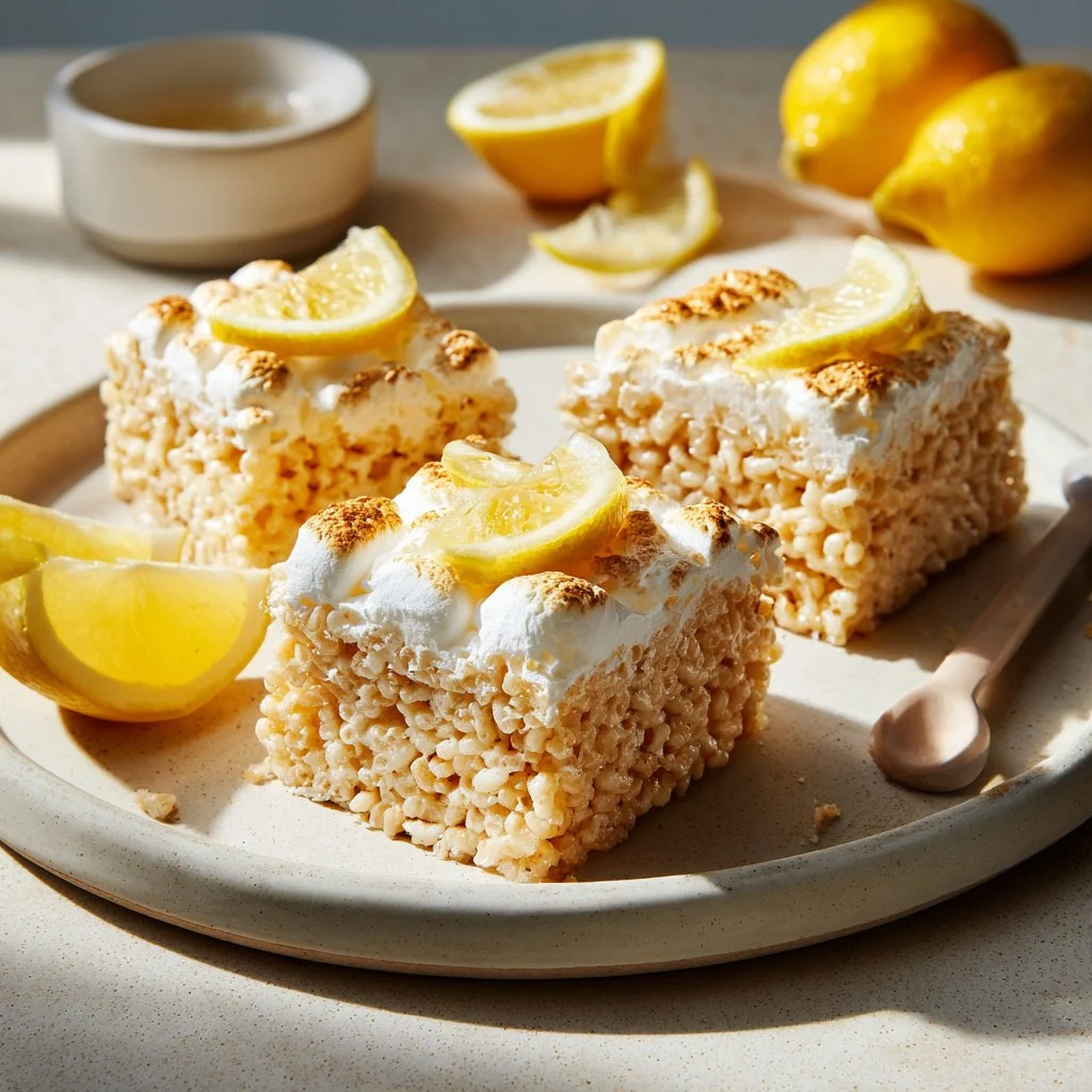 Lemon Meringue Rice Krispie Treats for Spring Celebrations